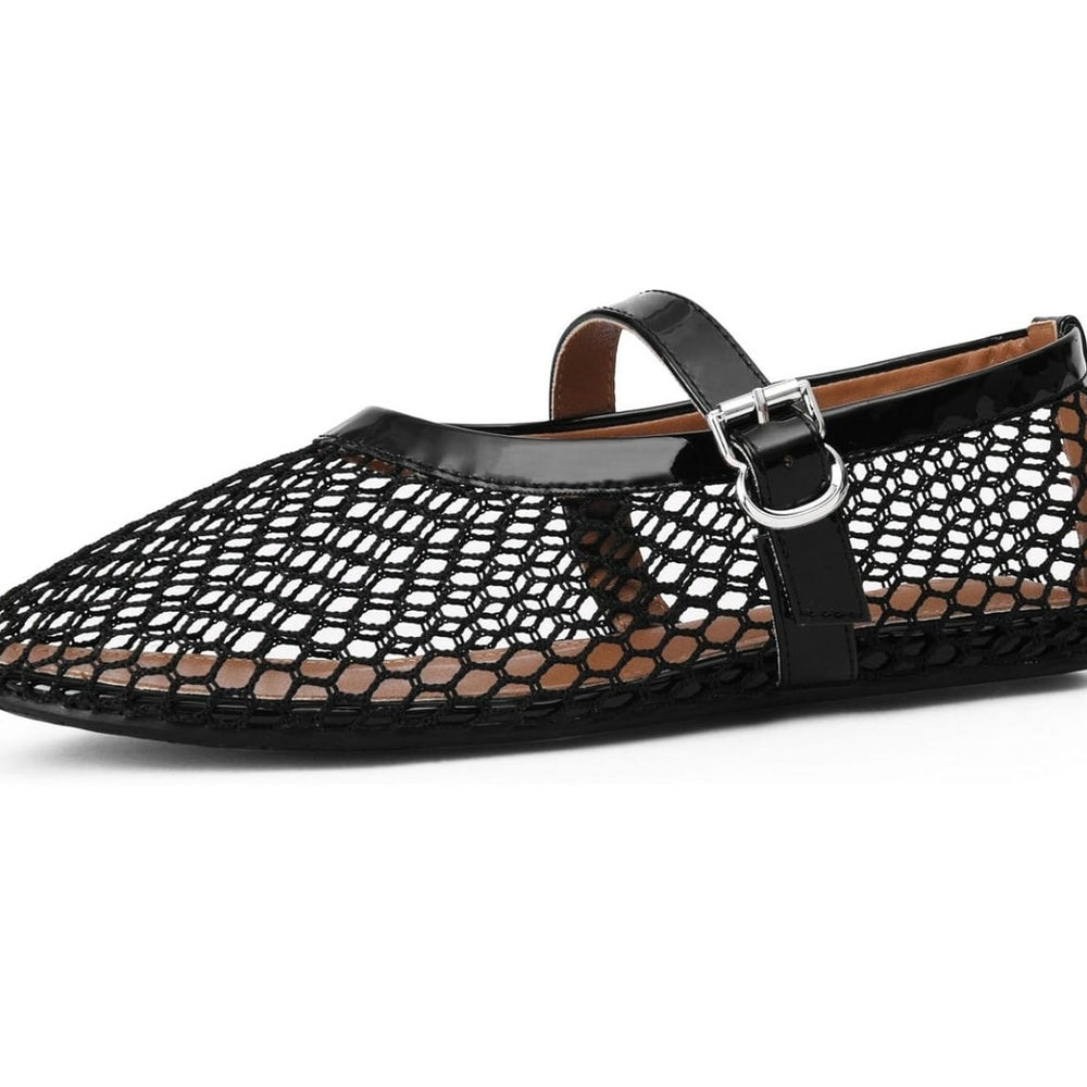 Elegant Black Mesh Loafers